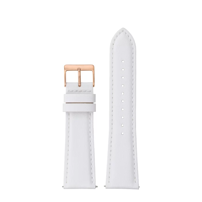 BRACELET POMME BLANC BOUCLE ROSE GOLD 24MM